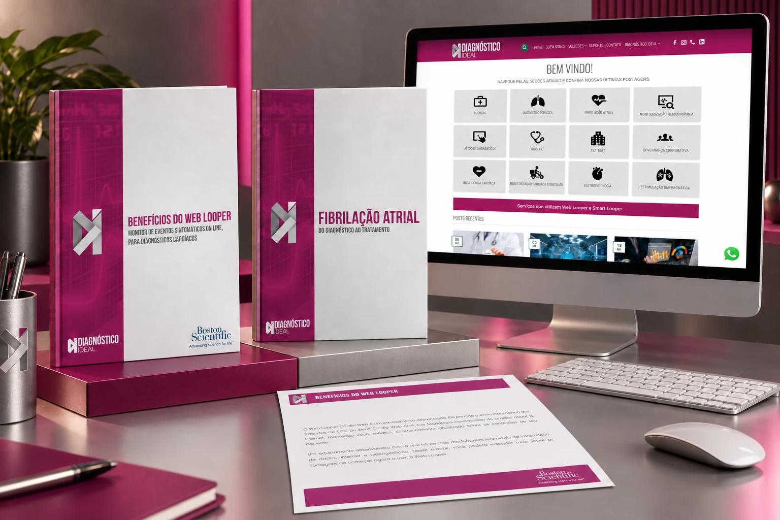 Mockup de apresentação do projeto Diagnóstico Ideal